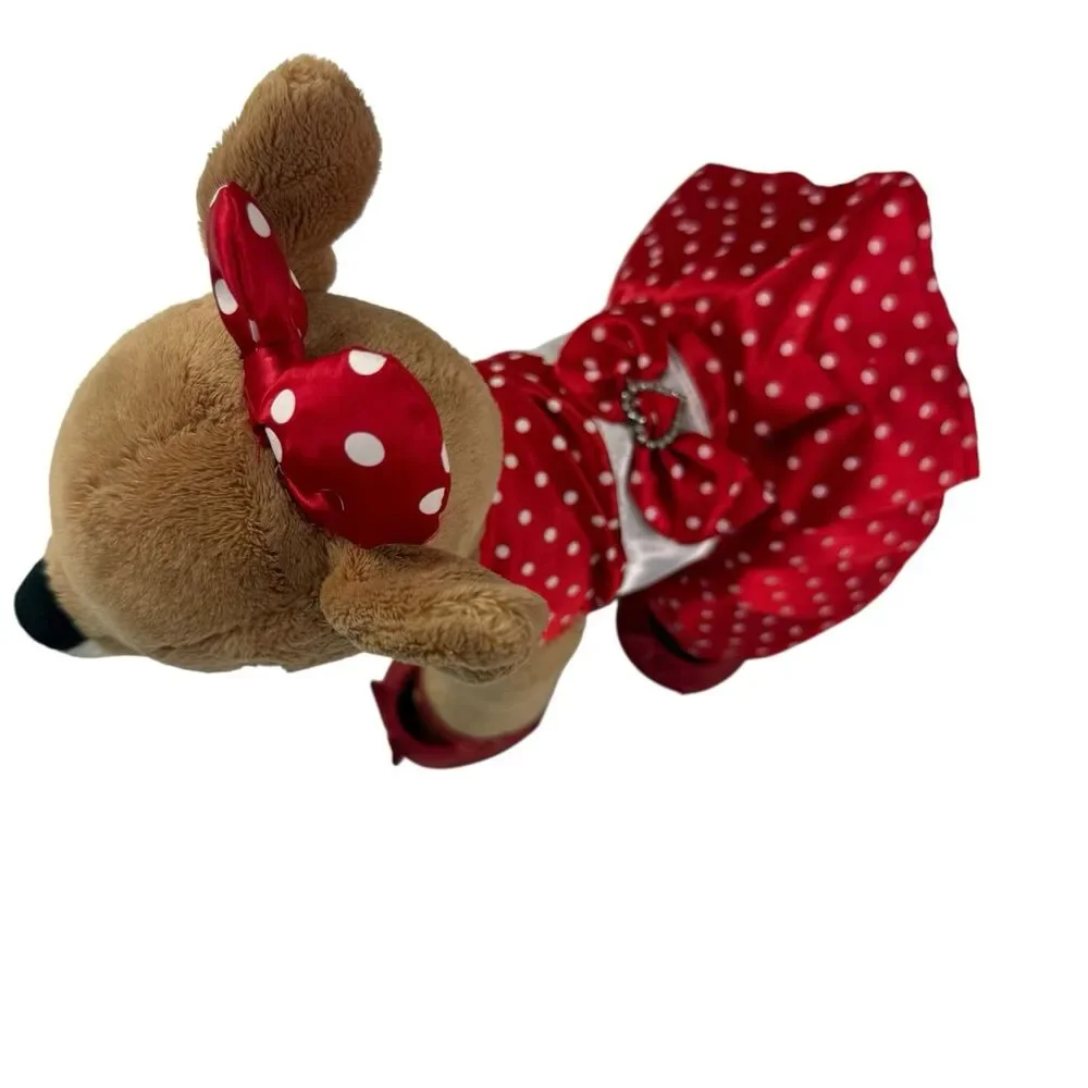 Build A Bear Clarice Rudolph Reindeer Plush Toy Red Polka Dot Dress Shoes